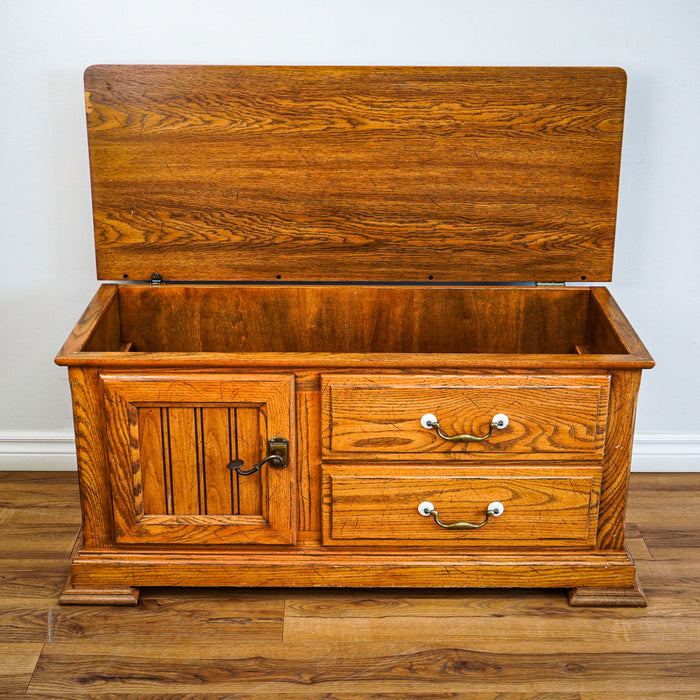 45-Inch W Hardwood Storage Chest with Organizer