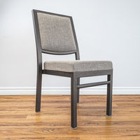 17.5-Inch W Side Chair with Bronze Frame and Patterned Upholstery