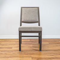 17.5-Inch W Side Chair with Bronze Frame and Patterned Upholstery
