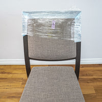 17.5-Inch W Side Chair with Bronze Frame and Patterned Upholstery