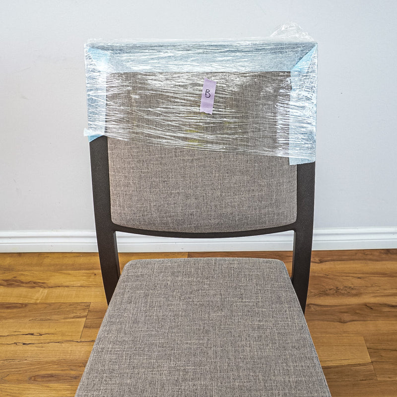17.5-Inch W Side Chair with Bronze Frame and Patterned Upholstery