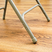 Grey Foldable Chair in Durable Heavy-Duty Steel Frame