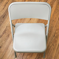 Grey Foldable Chair in Durable Heavy-Duty Steel Frame