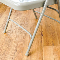 Grey Foldable Chair in Durable Heavy-Duty Steel Frame