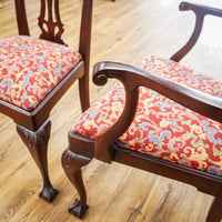 96-Inch Queen Anne Dining Table With 3 Leaves And 8 Chairs