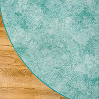 35-Inch Round Coffee Table with Green Laminate Top, Chrome Base