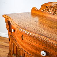 32-Inch W Hardwood Nightstand with 2-Door Cabinet & 1-Drawer