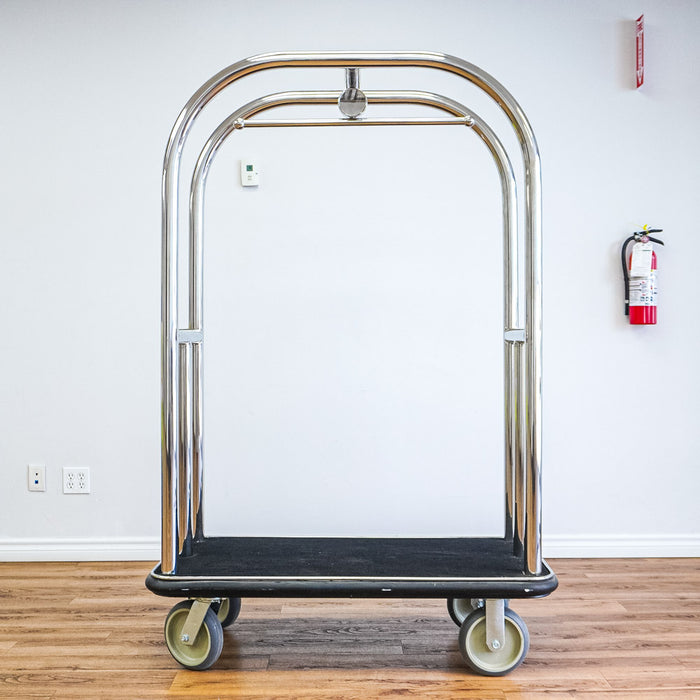 70-Inch Tall Chrome Luggage Cart