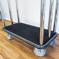 70-Inch Tall Chrome Luggage Cart