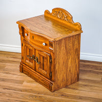 32-Inch W Hardwood Nightstand with 2-Door Cabinet & 1-Drawer