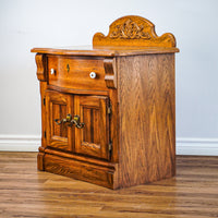 32-Inch W Hardwood Nightstand with 2-Door Cabinet & 1-Drawer