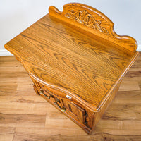 32-Inch W Hardwood Nightstand with 2-Door Cabinet & 1-Drawer