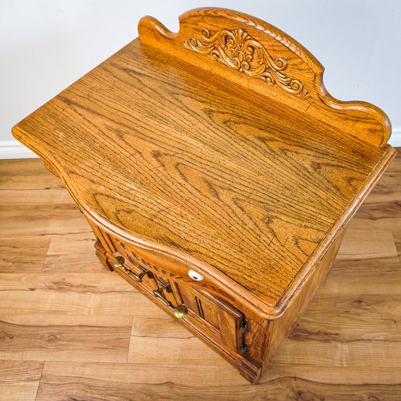 32-Inch W Hardwood Nightstand with 2-Door Cabinet & 1-Drawer