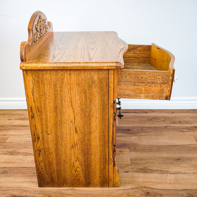 32-Inch W Hardwood Nightstand with 2-Door Cabinet & 1-Drawer