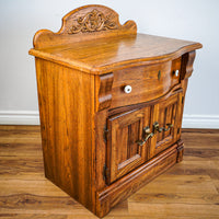 32-Inch W Hardwood Nightstand with 2-Door Cabinet & 1-Drawer