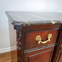 66-Inch Marble Top Antique Credenza