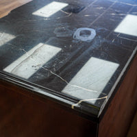 66-Inch Marble Top Antique Credenza