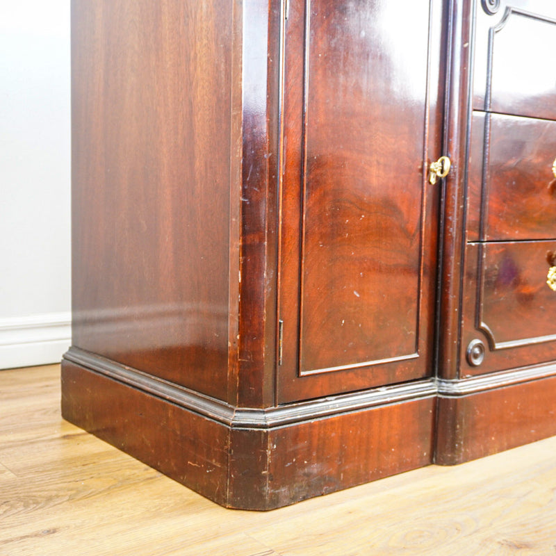 66-Inch Marble Top Antique Credenza