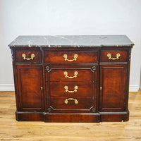 66-Inch Marble Top Antique Credenza