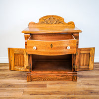 32-Inch W Hardwood Nightstand with 2-Door Cabinet & 1-Drawer