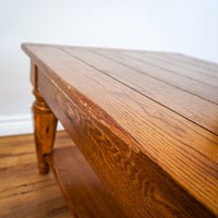 48-Inch W Hardwood Rectangular Coffee Table with Lower Shelf