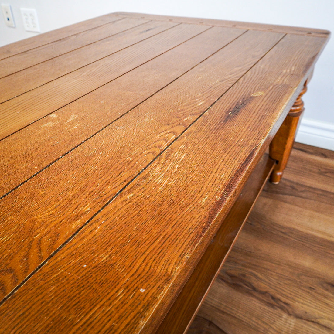 48-Inch W Hardwood Rectangular Coffee Table with Lower Shelf