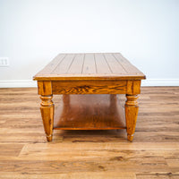 48-Inch W Hardwood Rectangular Coffee Table with Lower Shelf