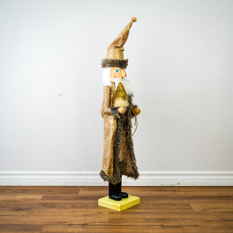 36-Inch Golden Holiday Nutcracker