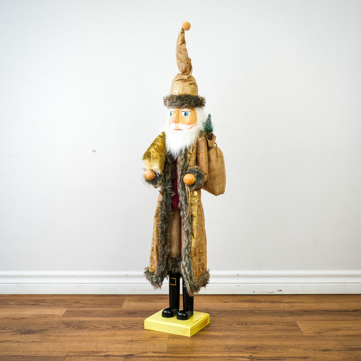 36-Inch Golden Holiday Nutcracker