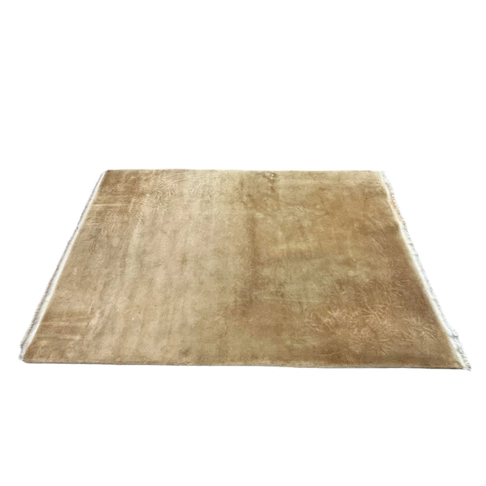 112 x 72-Inch Carpet in Beige with Embossed Bamboo Leaves Pattern