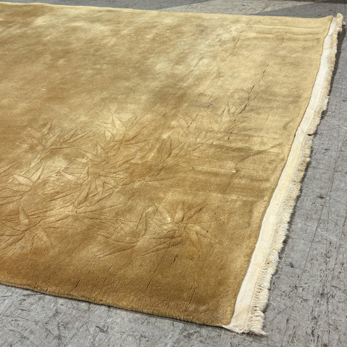 112 x 72-Inch Carpet in Beige with Embossed Bamboo Leaves Pattern