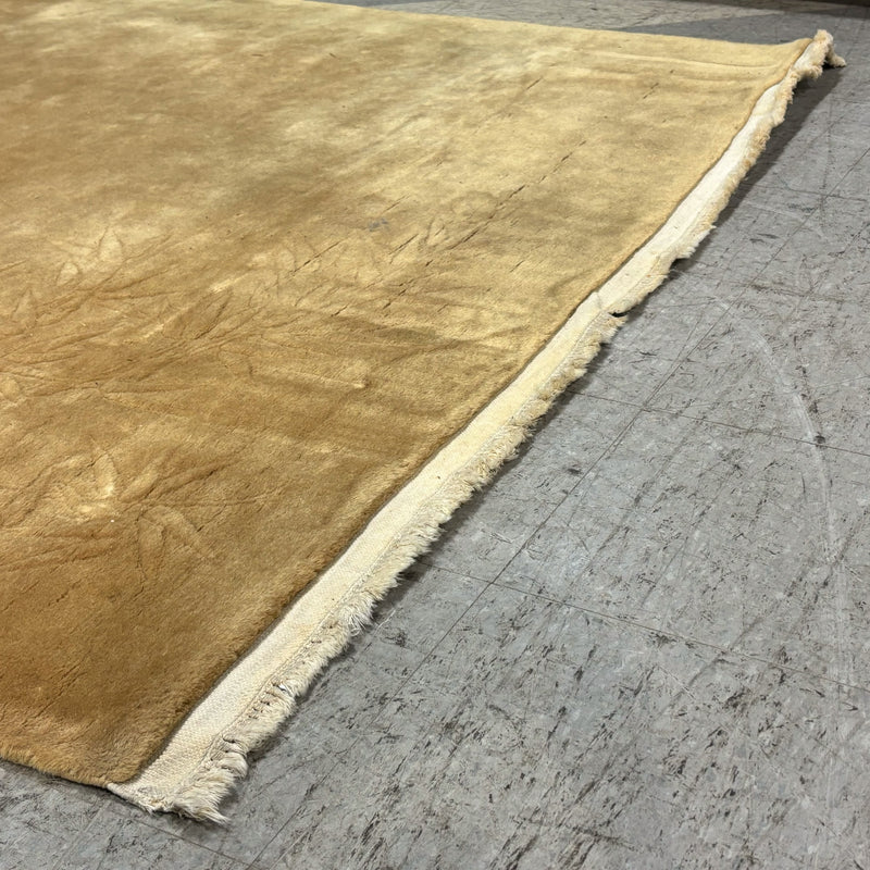 112 x 72-Inch Carpet in Beige with Embossed Bamboo Leaves Pattern