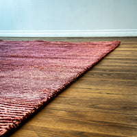 Hand Woven Wool Area Rug in Earthy Burgundy/Pink, 60 x 90-Inches