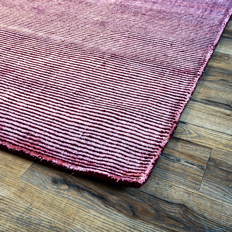 Hand Woven Wool Area Rug in Earthy Burgundy/Pink, 60 x 90-Inches