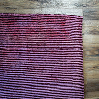 Hand Woven Wool Area Rug in Earthy Burgundy/Pink, 60 x 90-Inches