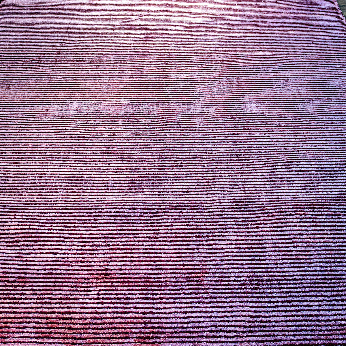 Hand Woven Wool Area Rug in Earthy Burgundy/Pink, 60 x 90-Inches