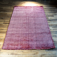 Hand Woven Wool Area Rug in Earthy Burgundy/Pink, 60 x 90-Inches