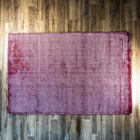 Hand Woven Wool Area Rug in Earthy Burgundy/Pink, 60 x 90-Inches