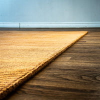 Hand Woven Wool Area Rug in Earthy Beige/Tan, 60 x 90-Inches