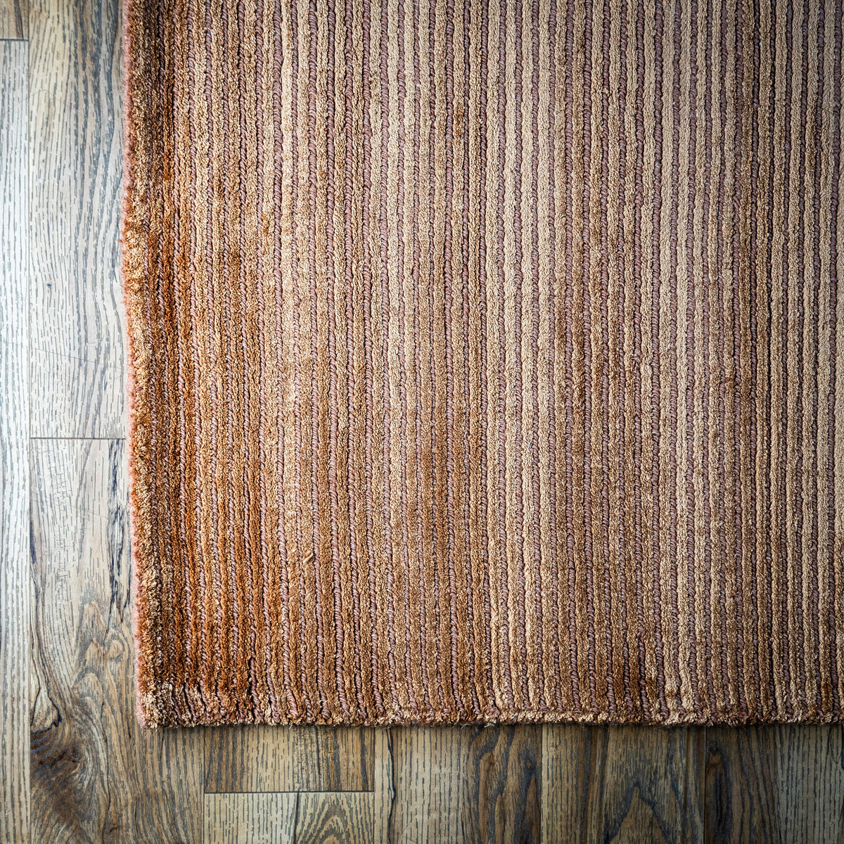 Hand Woven Wool Area Rug in Earthy Beige/Tan, 60 x 90-Inches