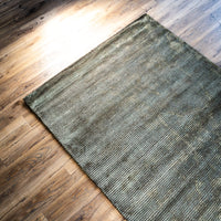 Hand Woven Wool Area Rug in Earthy Green/Olive, 60 x 90-Inches