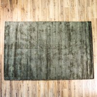 Hand Woven Wool Area Rug in Earthy Green/Olive, 60 x 90-Inches