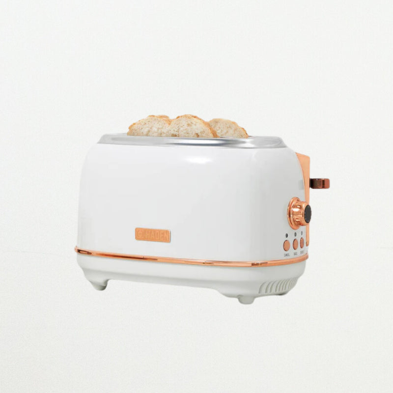 Haden Heritage 2-Slice Toaster-Ivory w/Copper