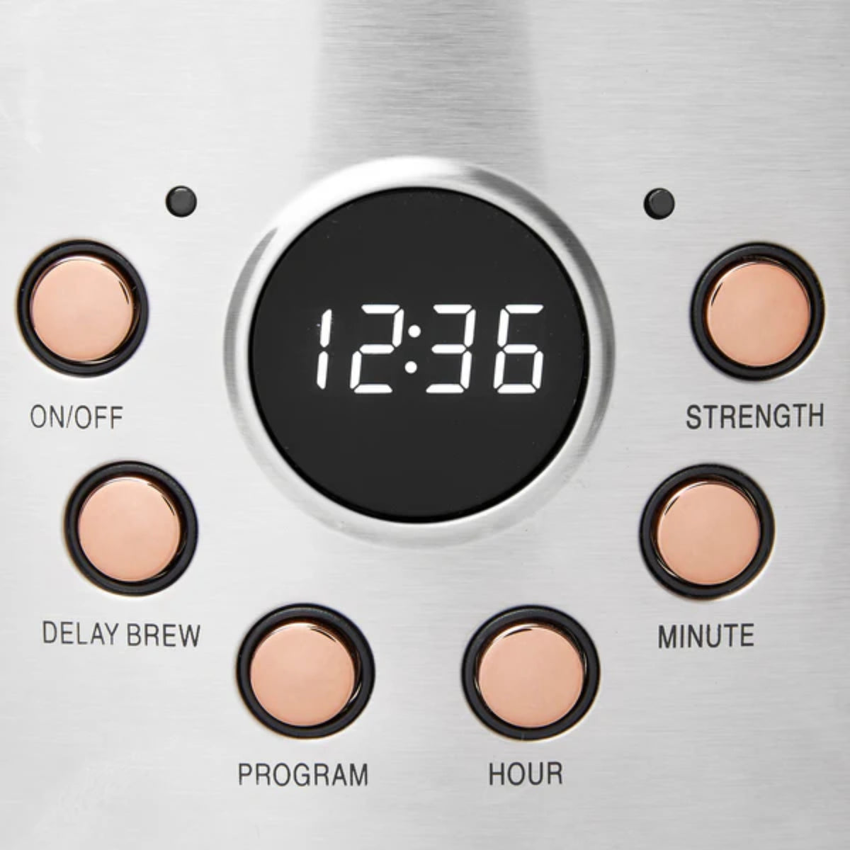 Haden Programmable Coffee Maker-Steel w/Copper