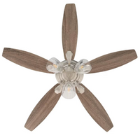 Stoneridge 52-inch Indoor Brushed Nickel Ceiling Fan with Reversible Blades & LED Light