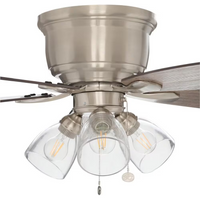 Stoneridge 52-inch Indoor Brushed Nickel Ceiling Fan with Reversible Blades & LED Light