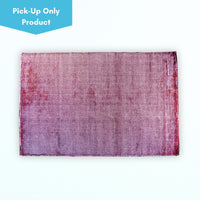 Hand Woven Wool Area Rug in Earthy Burgundy/Pink, 60 x 90-Inches