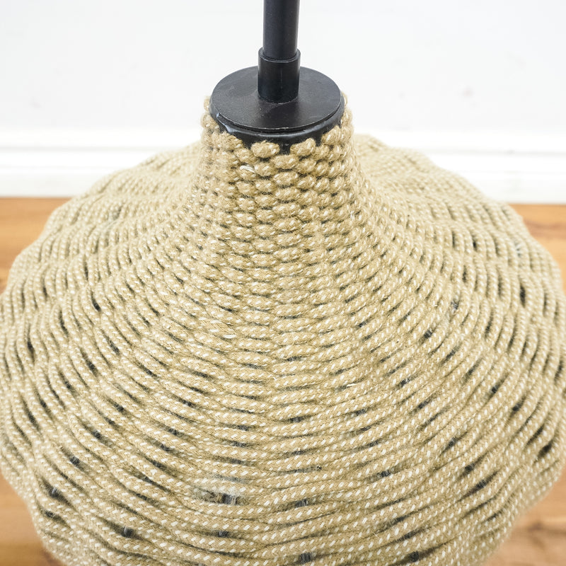 Hannah Outdoor Pendant Light – Beige Top, Brown Bottom