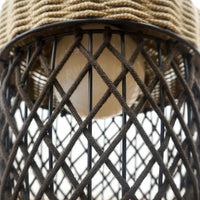 Hannah Outdoor Pendant Light – Beige Top, Brown Bottom