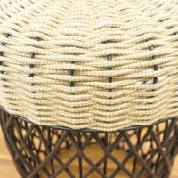 Hannah Outdoor Pendant Light – Beige Top, Brown Bottom
